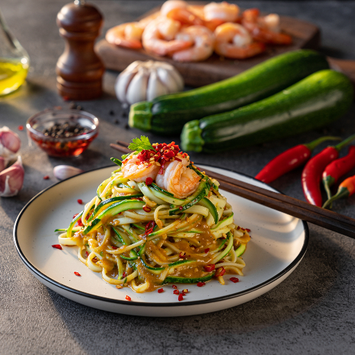 Garlic Prawn Zucchini Noodles