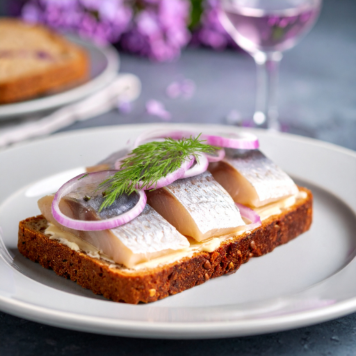 Smørrebrød with Herring