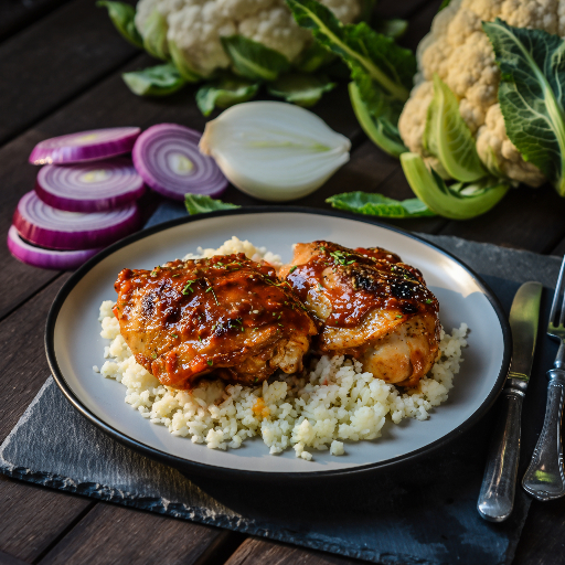Cajun Chicken and Riced Cauliflower