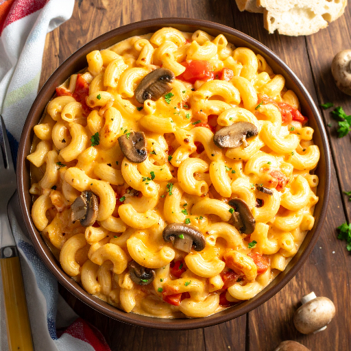 Mac and Cheese with 'Nduja and Mushrooms
